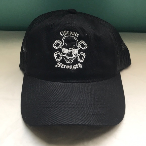 Chronic Strength black meshback velcro cap/hat - Picture 2 of 8